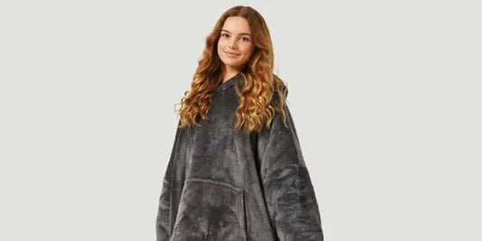 grey blanket hoodie